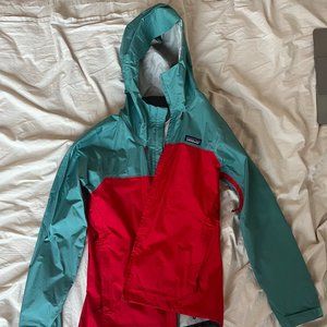 Patagonia Torrentshell Teal/Red Jacket/Windbreaker Size M
